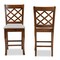 Baxton Studio Aria Grey Upholstered and Walnut Wood 2-Piece Pub Chair Set 167-9888 - alternate 3